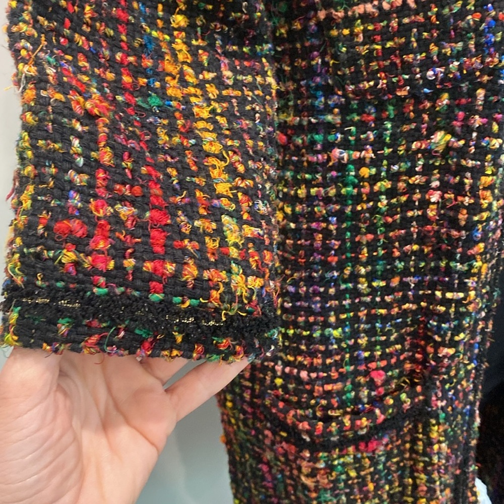 Anthropologie Twa Berwyn Tweed Coat Cardigan Multicolor NWT XS - Picture 12 of 16